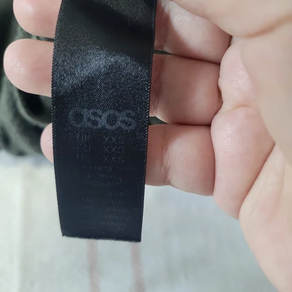 ASOS army green chest pocket sweater XXS - Picture 4 of 5